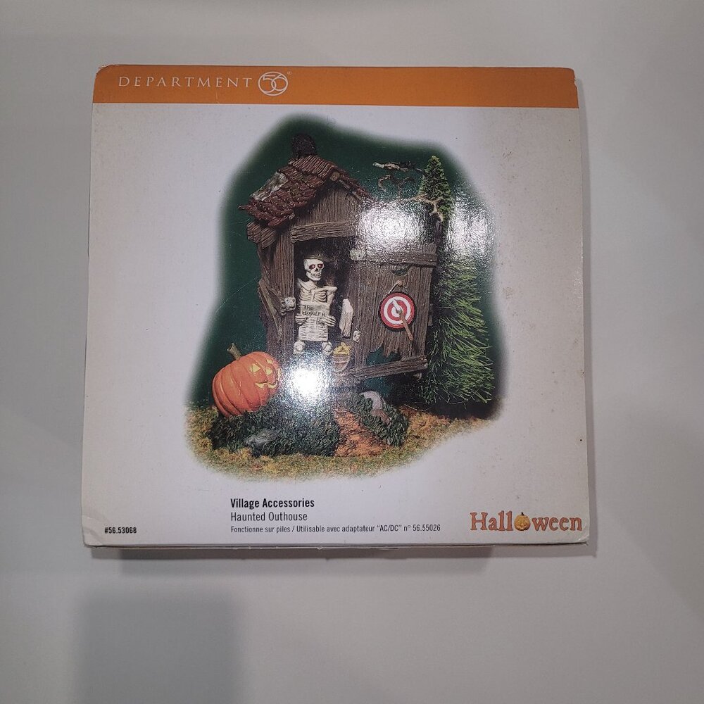 Department 56 Snow Village Halloween Village Accessories Haunted Outhouse 53068 - Picture 2 of 9